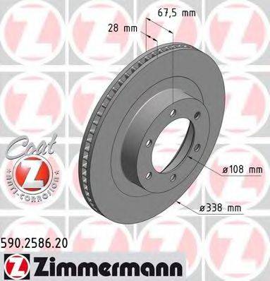 Тормозной диск ZIMMERMANN 590.2586.20