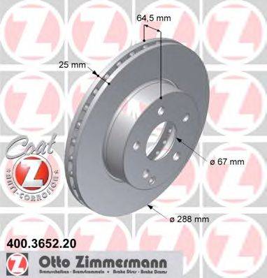 Тормозной диск ZIMMERMANN 400.3652.20