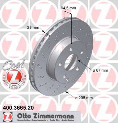 Тормозной диск ZIMMERMANN 400.3665.20
