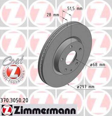 Тормозной диск ZIMMERMANN 370.3050.20