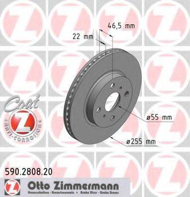 гальмівний диск ZIMMERMANN 590.2808.20