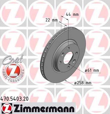 Тормозной диск ZIMMERMANN 470.5403.20
