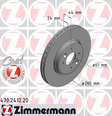 Тормозной диск ZIMMERMANN 470.2412.20