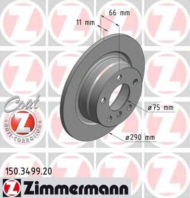 ZIMMERMANN 150349920 гальмівний диск