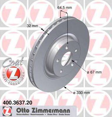 Тормозной диск ZIMMERMANN 400.3637.20