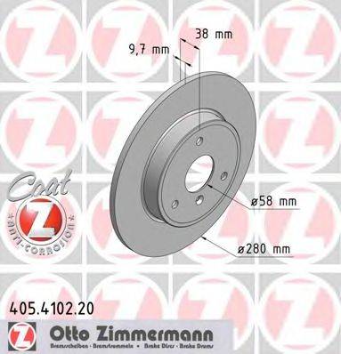 гальмівний диск ZIMMERMANN 405.4102.20