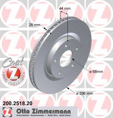гальмівний диск ZIMMERMANN 200.2518.20