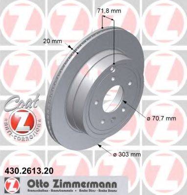 гальмівний диск ZIMMERMANN 430.2613.20