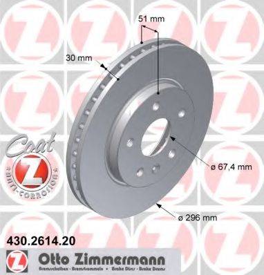 Тормозной диск ZIMMERMANN 430.2614.20