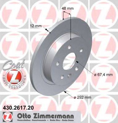Тормозной диск ZIMMERMANN 430.2617.20