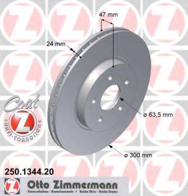 гальмівний диск ZIMMERMANN 250.1344.20