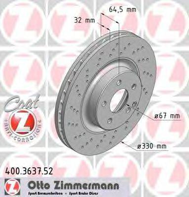Тормозной диск ZIMMERMANN 400.3637.52