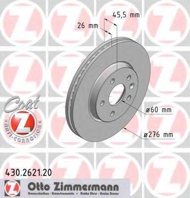 гальмівний диск ZIMMERMANN 430.2621.20
