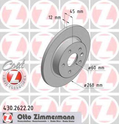 гальмівний диск ZIMMERMANN 430.2622.20