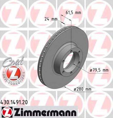 Тормозной диск ZIMMERMANN 430.1491.20
