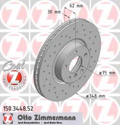 Тормозной диск ZIMMERMANN 150.3448.52