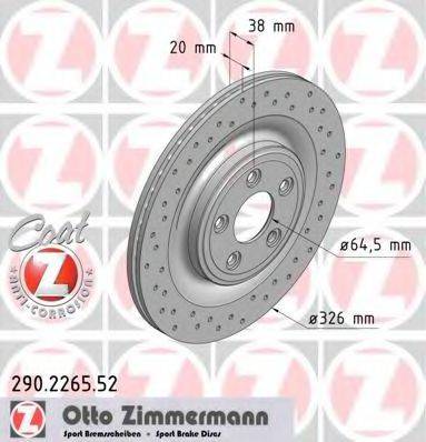 Тормозной диск ZIMMERMANN 290.2265.52