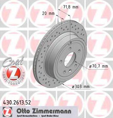 Тормозной диск ZIMMERMANN 430.2613.52