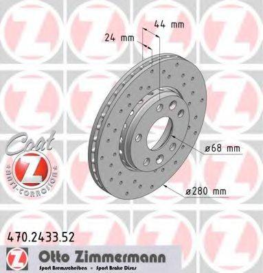 гальмівний диск ZIMMERMANN 470.2433.52