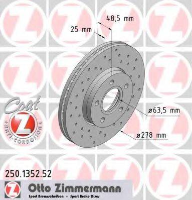 Тормозной диск ZIMMERMANN 250.1352.52