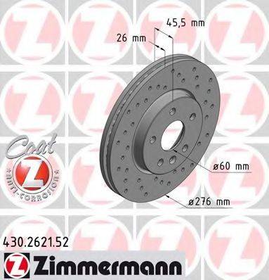 Тормозной диск ZIMMERMANN 430.2621.52