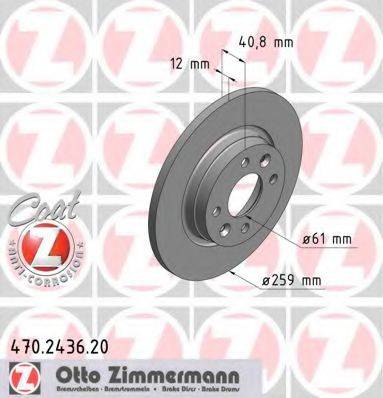 гальмівний диск ZIMMERMANN 470.2436.20