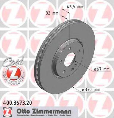 гальмівний диск ZIMMERMANN 400.3673.20