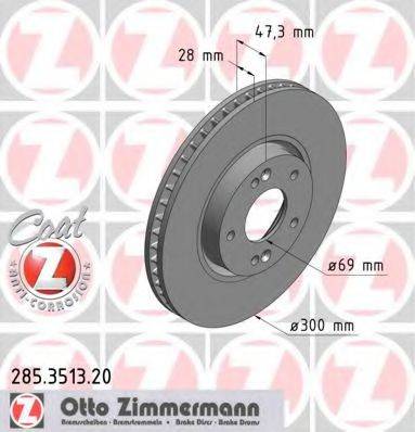 Тормозной диск ZIMMERMANN 285.3513.20