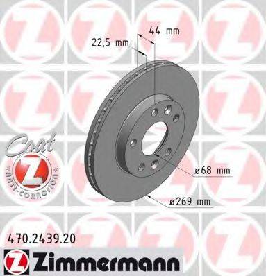 гальмівний диск ZIMMERMANN 470.2439.20