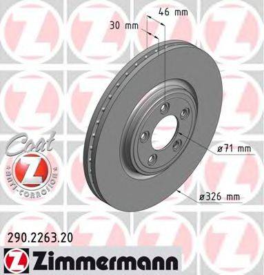 гальмівний диск ZIMMERMANN 290.2263.20
