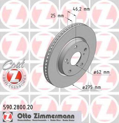 Тормозной диск ZIMMERMANN 590.2800.20