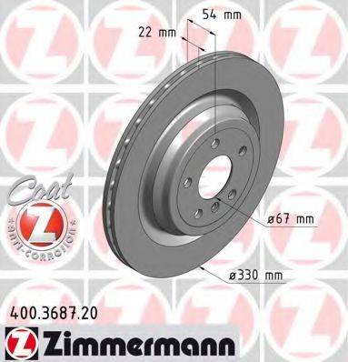 Тормозной диск ZIMMERMANN 400.3687.20