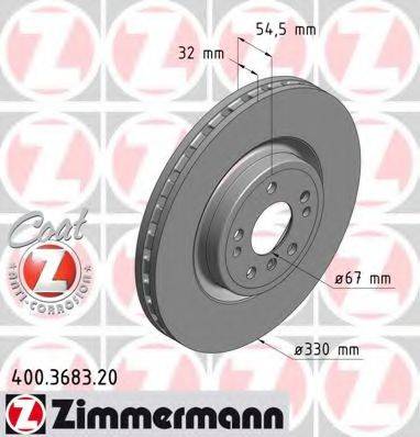Тормозной диск ZIMMERMANN 400.3683.20
