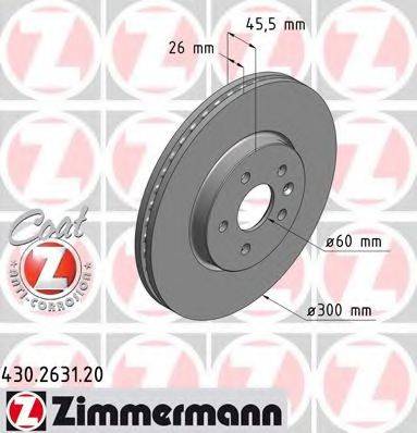 Тормозной диск ZIMMERMANN 430.2631.20