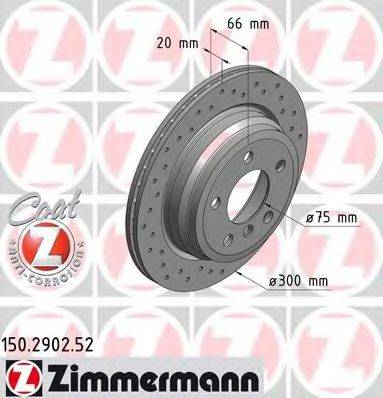 Тормозной диск ZIMMERMANN 150.2902.52