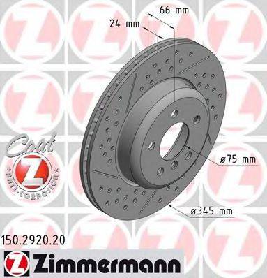 Тормозной диск ZIMMERMANN 150.2920.20