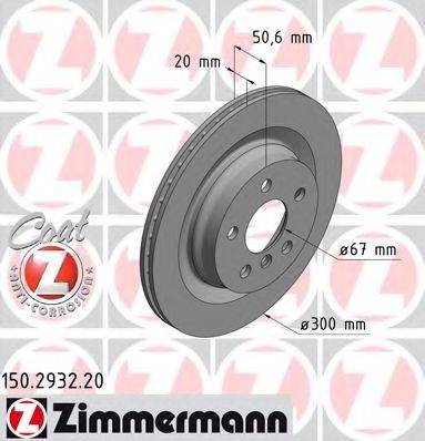 Тормозной диск ZIMMERMANN 150.2932.20