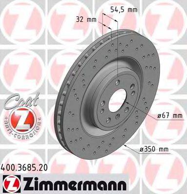 Тормозной диск ZIMMERMANN 400.3685.20