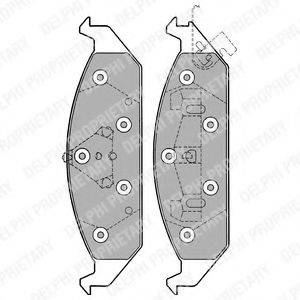 Комплект тормозных колодок, дисковый тормоз DELPHI LP1161