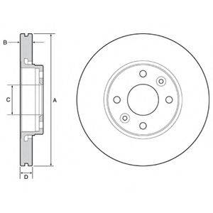 Тормозной диск DELPHI BG4459C