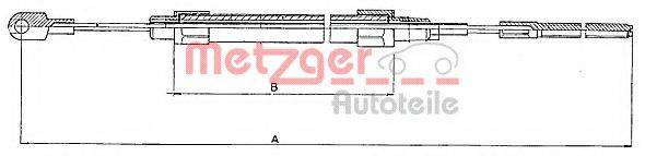 METZGER 104131 Трос, стоянкова гальмівна система