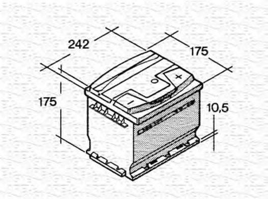 Стартерна акумуляторна батарея; Стартерна акумуляторна батарея MAGNETI MARELLI 067129040003