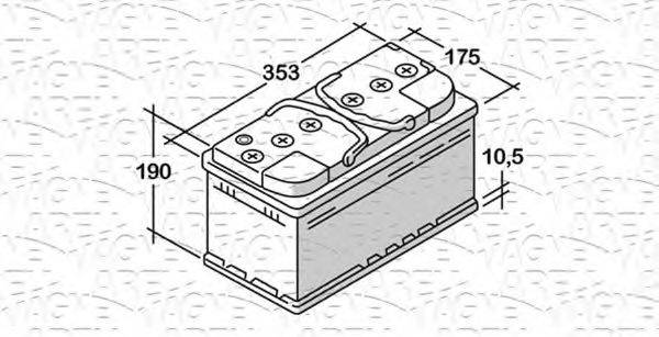 Стартерна акумуляторна батарея; Стартерна акумуляторна батарея MAGNETI MARELLI 068095085010