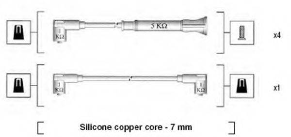 MAGNETI MARELLI 941075060548 Комплект дротів запалення