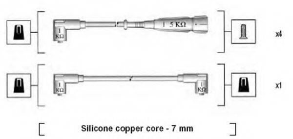 MAGNETI MARELLI 941175230762 Комплект дротів запалення