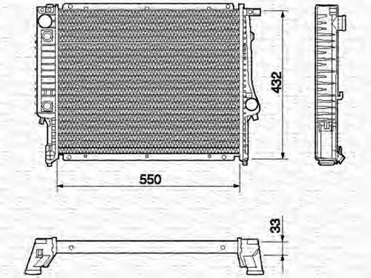 MAGNETI MARELLI 350213420000 Радіатор, охолодження двигуна